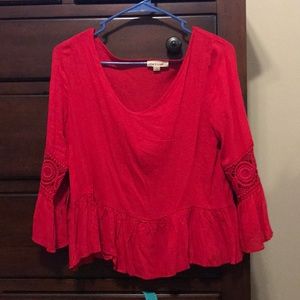 Red blouse
